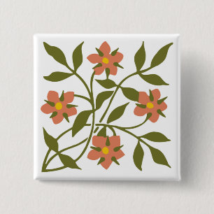 ORANGE FLOWERS BUTTON
