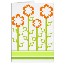 Orange flowers - Card