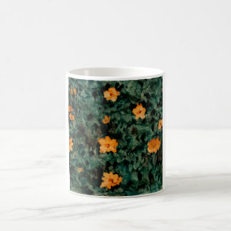 Orange flowers coffee mug