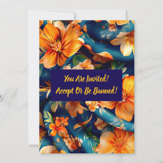 Orange Flowers Everywhere Invitation