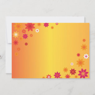 Orange Flowers Invitation