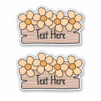 Orange Flowers Label