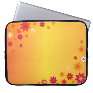 Orange Flowers Laptop Sleeve