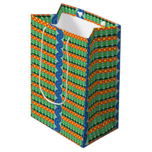 Orange Flowers - Medium Gift Bag