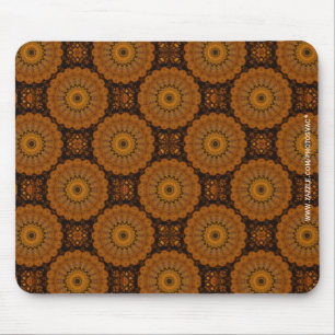 Orange Flowers Mouse Mat