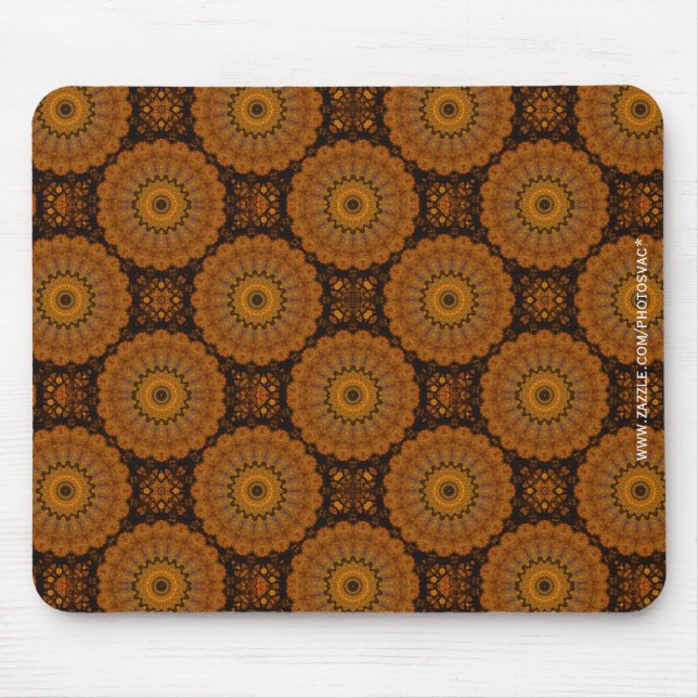 Orange Flowers Mouse Mat (Front)