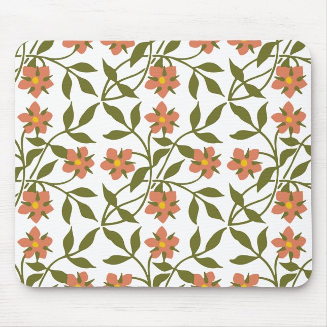 ORANGE FLOWERS  MOUSE MAT (Front)
