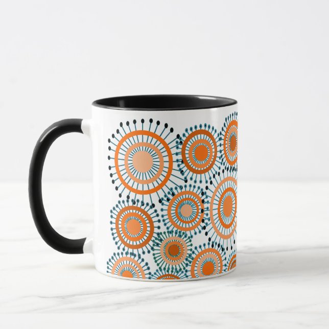 Orange Flowers  Mug (Left)