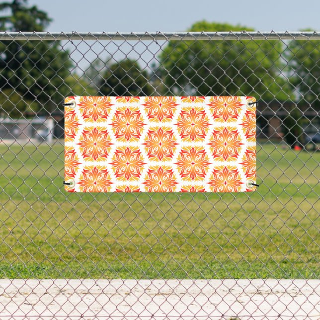 Orange Flowers, Pattern Of Flowers, Floral Pattern Banner (Insitu)