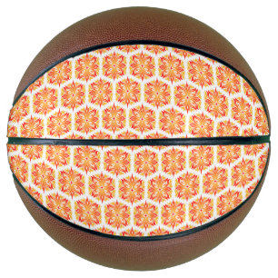Orange Flowers, Pattern Of Flowers, Floral Pattern Basketball