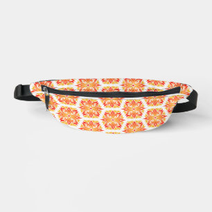 Orange Flowers, Pattern Of Flowers, Floral Pattern Bum Bags