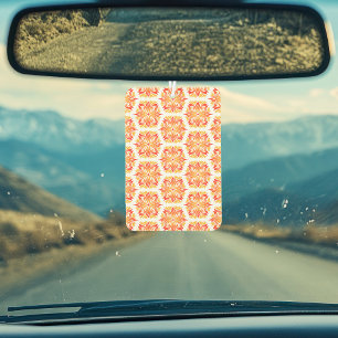 Orange Flowers, Pattern Of Flowers, Floral Pattern Car Air Freshener