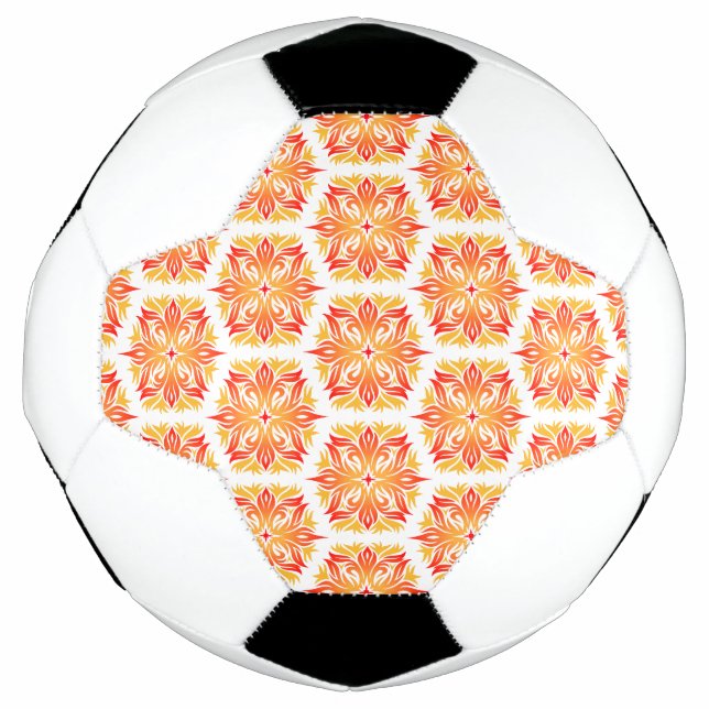 Orange Flowers, Pattern Of Flowers, Floral Pattern Football (Front)