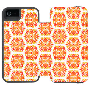 Orange Flowers, Pattern Of Flowers, Floral Pattern Incipio Watson™ iPhone 5 Wallet Case