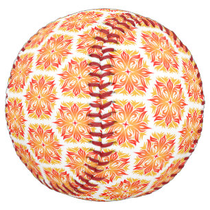 Orange Flowers, Pattern Of Flowers, Floral Pattern Softball