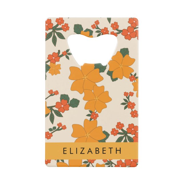 Orange Flowers, Pattern Of Flowers, Your Name (Front)