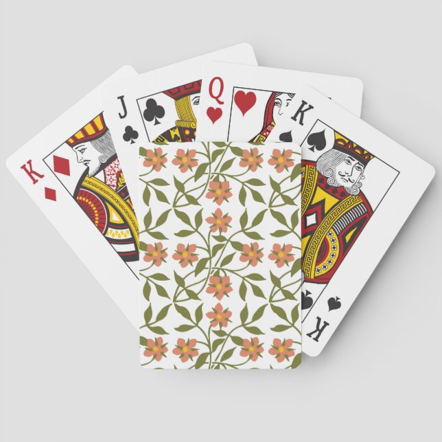 ORANGE FLOWERS PLAYING CARDS (Back)