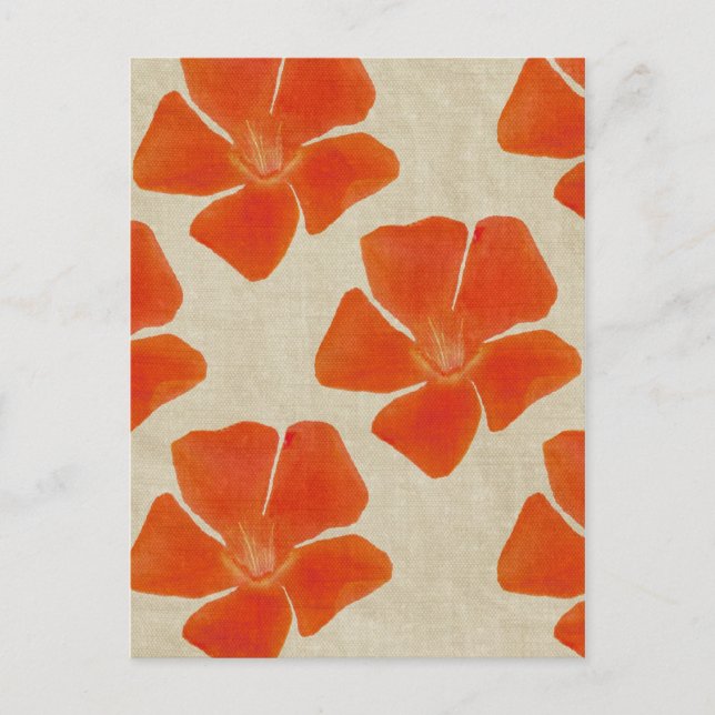 Orange Flowers Postcard (Front)