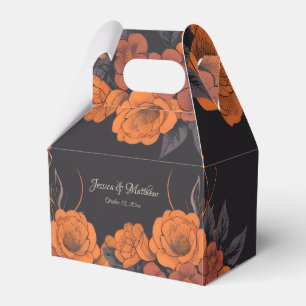 Orange Flowers simple Elegant Favour Box