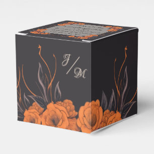 Orange Flowers simple Elegant gratitude Favour Box