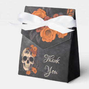 Orange Flowers simple Elegant Thank You Favour Box