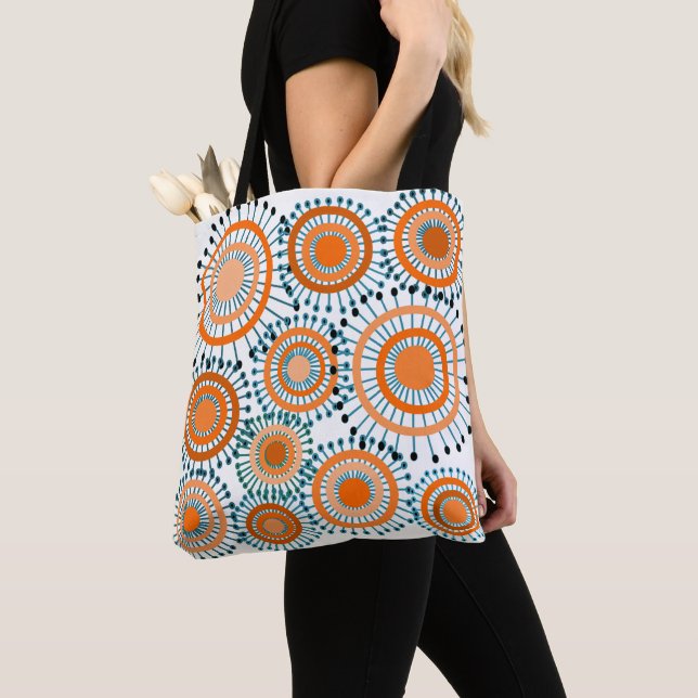 Orange Flowers  Tote Bag (Close Up)