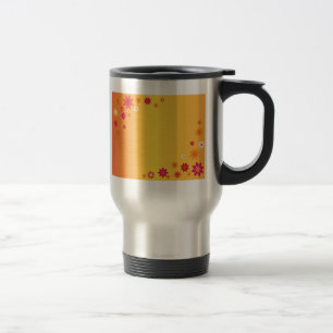 Orange Flowers Travel Mug