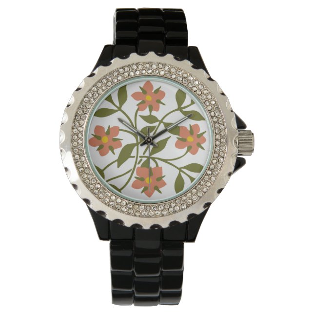 ORANGE FLOWERS  WATCH (Front)