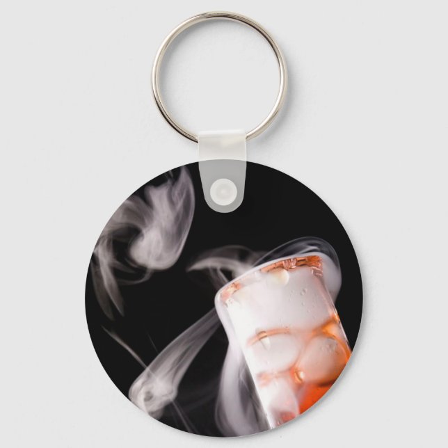 Orange Fluid Test Tube Gas Key Ring (Front)