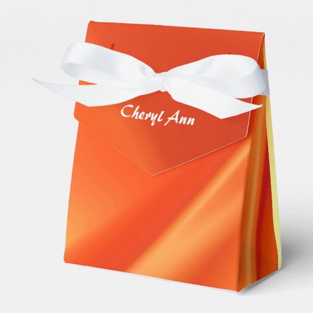 Orange Flush Personalised Favour Box (Front Side)