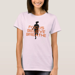 Orange Focus Believe Breathe Running T-Shirt
