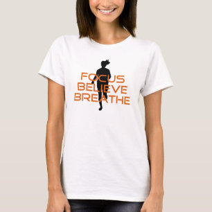 Orange Focus Believe Breathe Running T-Shirt