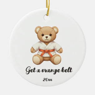 【ORANGE】For all judo lovers, young and old. Ceramic Tree Decoration