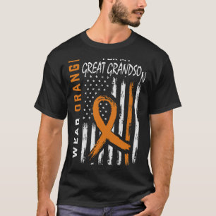Orange For My Great Grandson Leukaemia Cancer Awar T-Shirt
