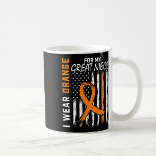 Orange For My Great Niece Leukaemia Cancer Awarene Coffee Mug