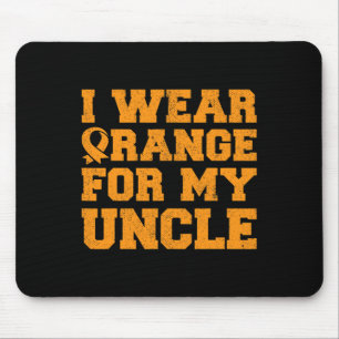Orange For My Uncle Leukaemia Awareness Cancer Nep Mouse Mat