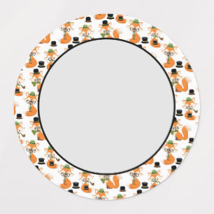 Orange Fox Autumn Trees Forest Hipster Glasses Fox