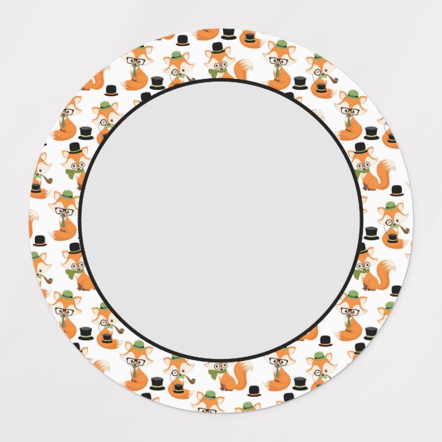 Orange Fox Autumn Trees Forest Hipster Glasses Fox (Design 1)