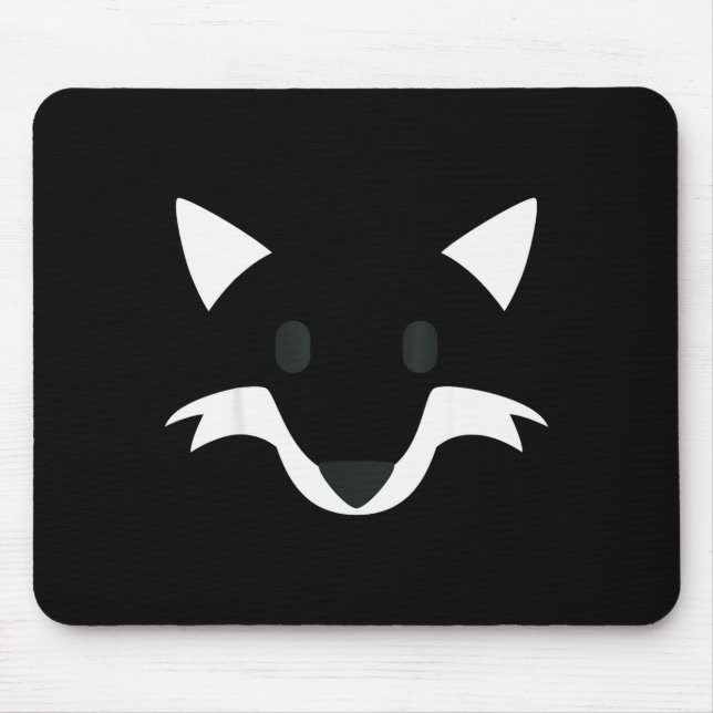 Orange Fox Face Halloween Apparel Matching Group F Mouse Mat (Front)