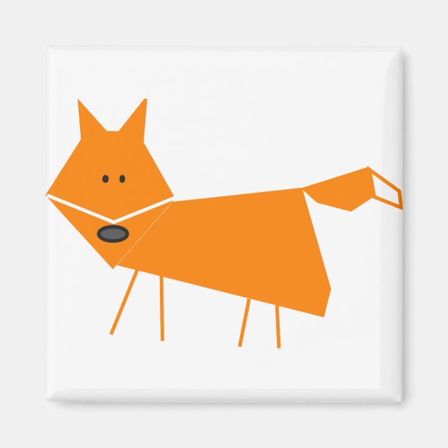 Orange Fox Magnet (Front)