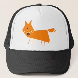 Orange Fox Trucker Hat