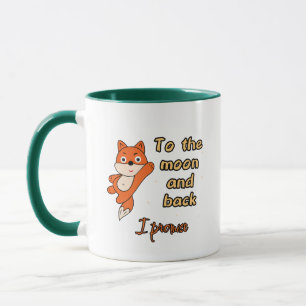 Orange fox with moon mug