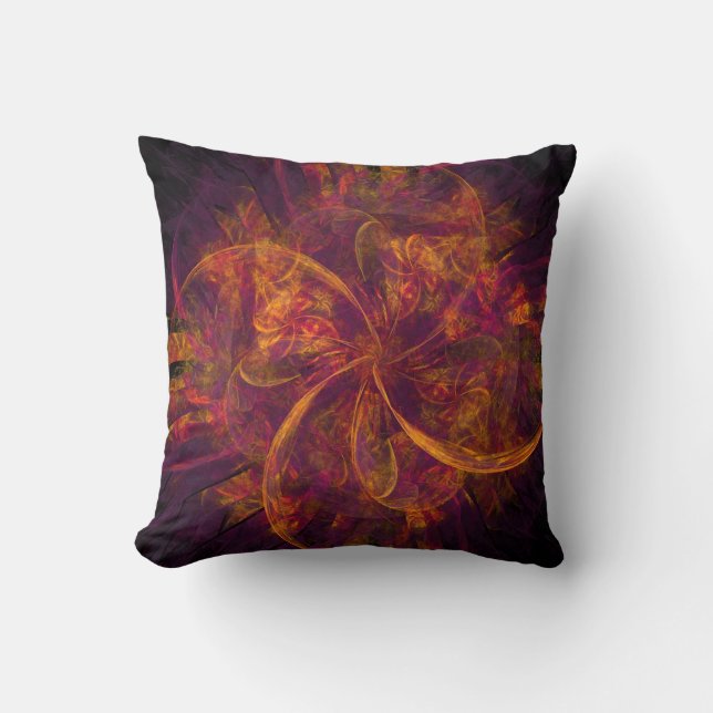 Orange Fractal Cushion (Front)
