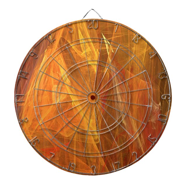 Orange Fractal Dart Board (Front)