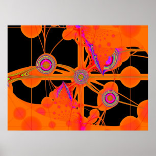 Orange Fractal Poster