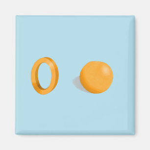 Orange Fridge Magnet