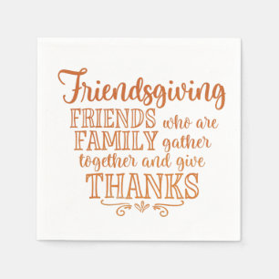 Orange Friendsgiving Napkin