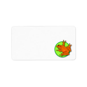 Orange Frog Address Label