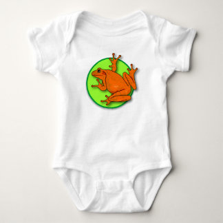 Orange Frog Baby One Piece Bodysuit