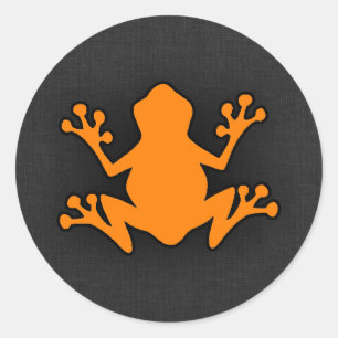 Orange Frog Classic Round Sticker